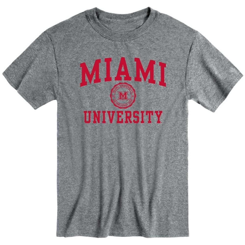 Gray Miami University T-Shirt NCAA - Unisex M